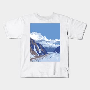 Ruth Glacier in Denali National Park in Alaska WPA Poster Art Kids T-Shirt